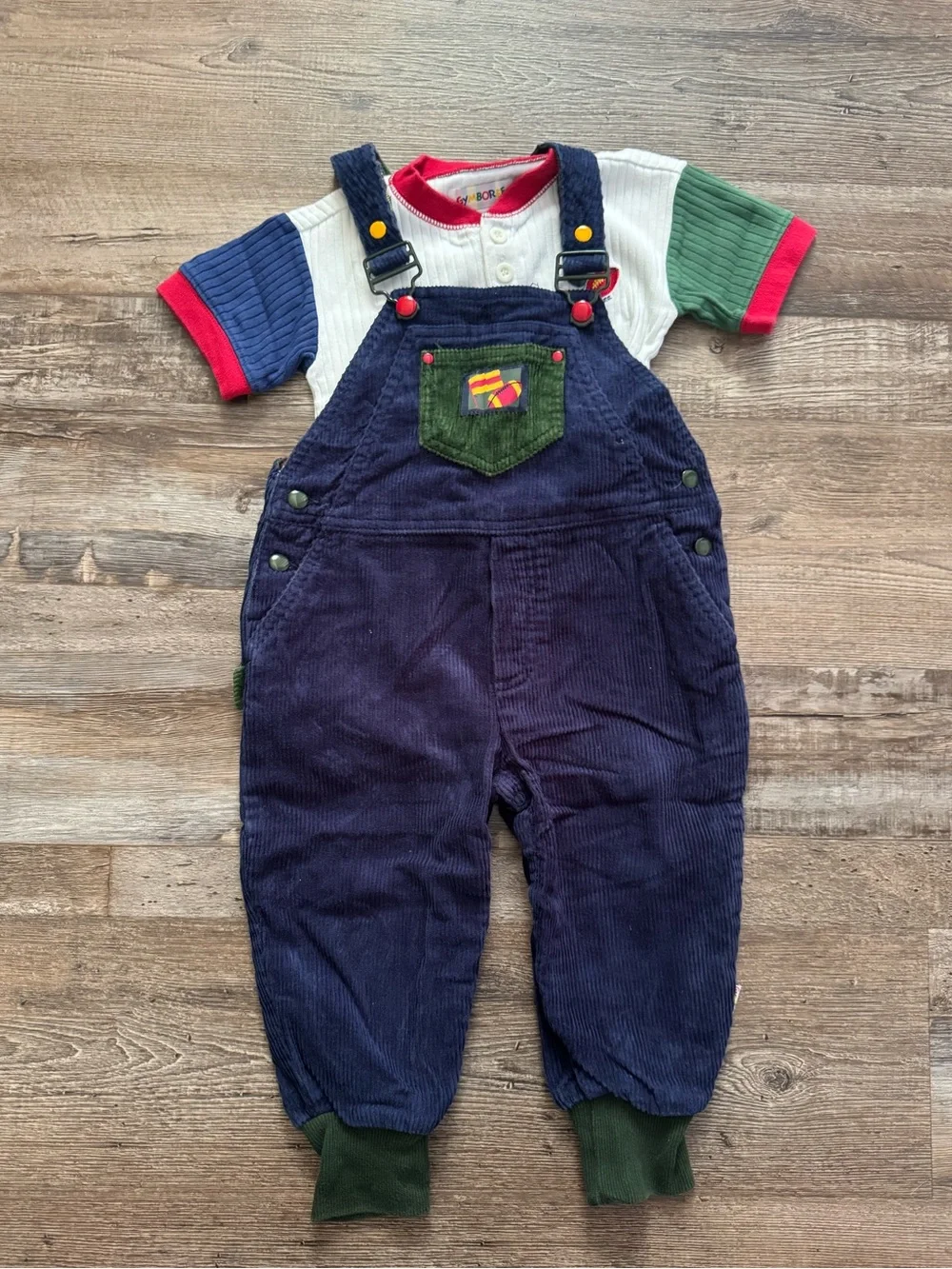 Gymboree Rainbow Tag sports overalls & Henley best for 18-24 months